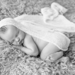 Oliver 9 days old black and white newborn sessions indoor baby portrait photo