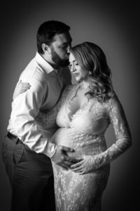 Charlotte NC Maternity Photographer, Unexpected surprise, pregnancy portrait, black & white
