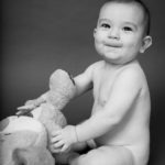 Sitting Up Baby H classic black & White Fort Mill, SC Tega Cay, SC Charlotte, NC baby portrait