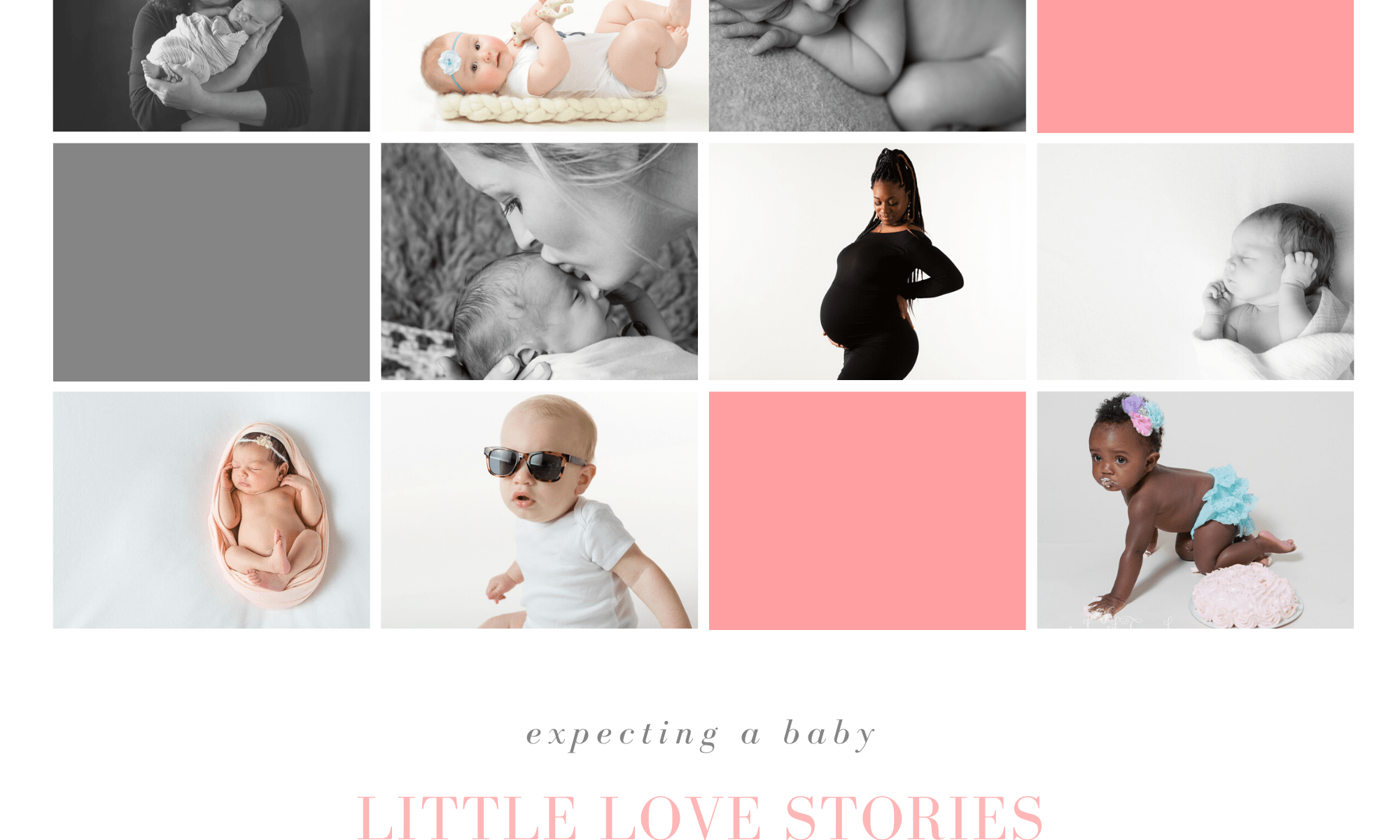 little love stories, baby's first year, image collage, Fort Mill, SC, Charlotte, NC, Tega Cay, SC, newborn, pregnancy, crawling baby, sunglasses,