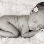 Nina's newborn session newborn baby girl portraits black and white