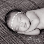 Nina's newborn session newborn baby girl portraits black and white