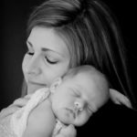 Peyton newborn baby girl mommy & me black and white