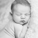 new baby portraits girl newborn tega cay, SC newborn baby black and white