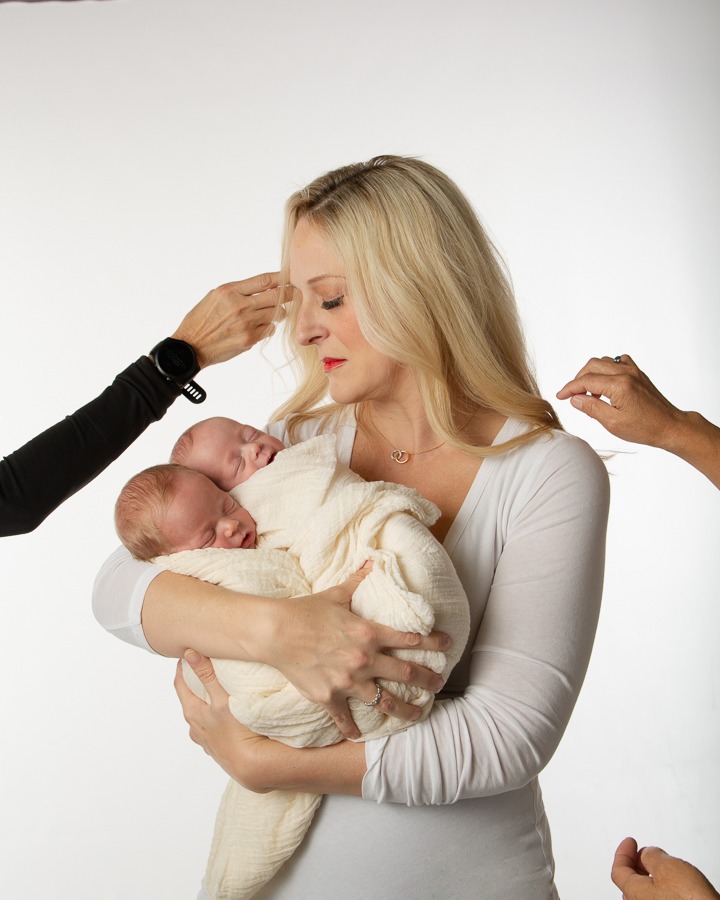 behind the scenes of newborn photography safety