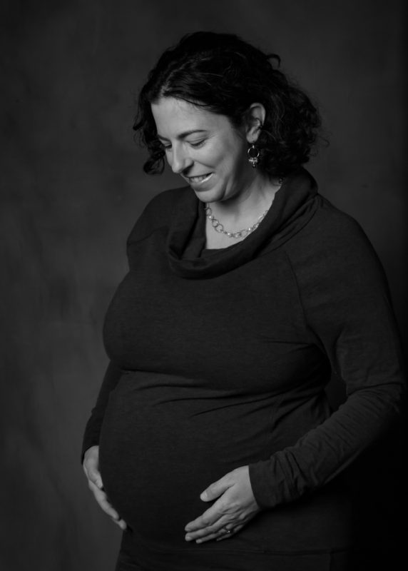 Miracles do happen, black and white pregnancy photo