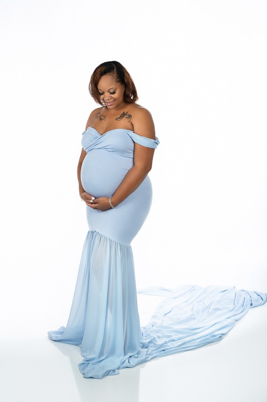 Beautiful mom during her studio maternity session