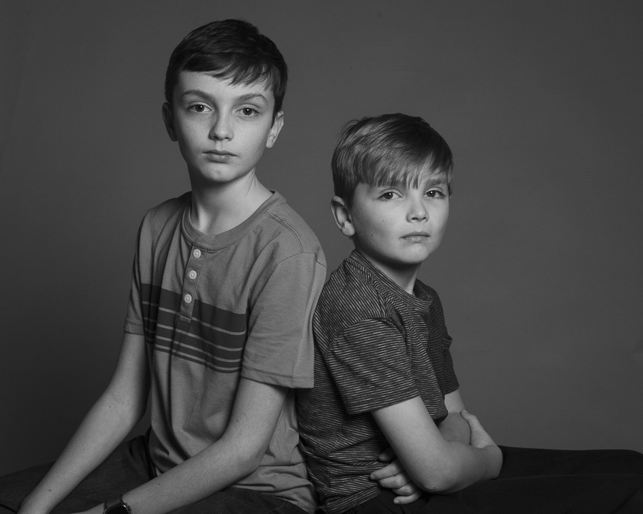 my boys serious black and white portrait why wall art matters Charlotte child photographer