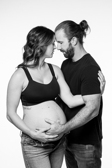 maternity portrait with partner